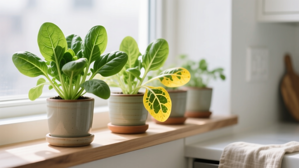 Why Is Your Indoor Spinach Turning Yellow? The 7-Step Fix You’re Missing (Plus How to Plant Spinach Indoors with Yellow Leaves — Before It’s Too Late)