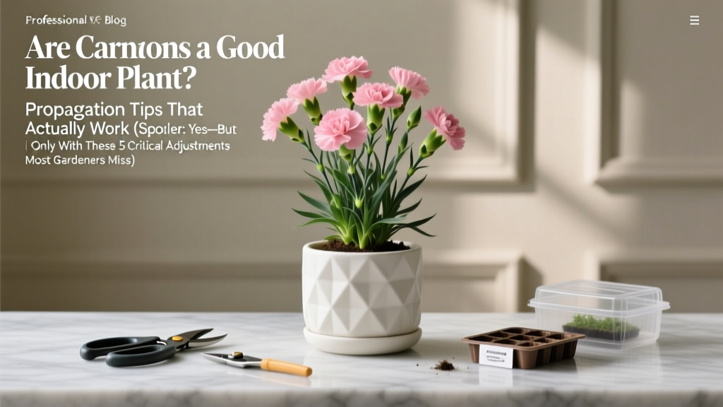 Are Carnations a Good Indoor Plant? Propagation Tips That Actually Work (Spoiler: Yes—But Only With These 5 Critical Adjustments Most Gardeners Miss)