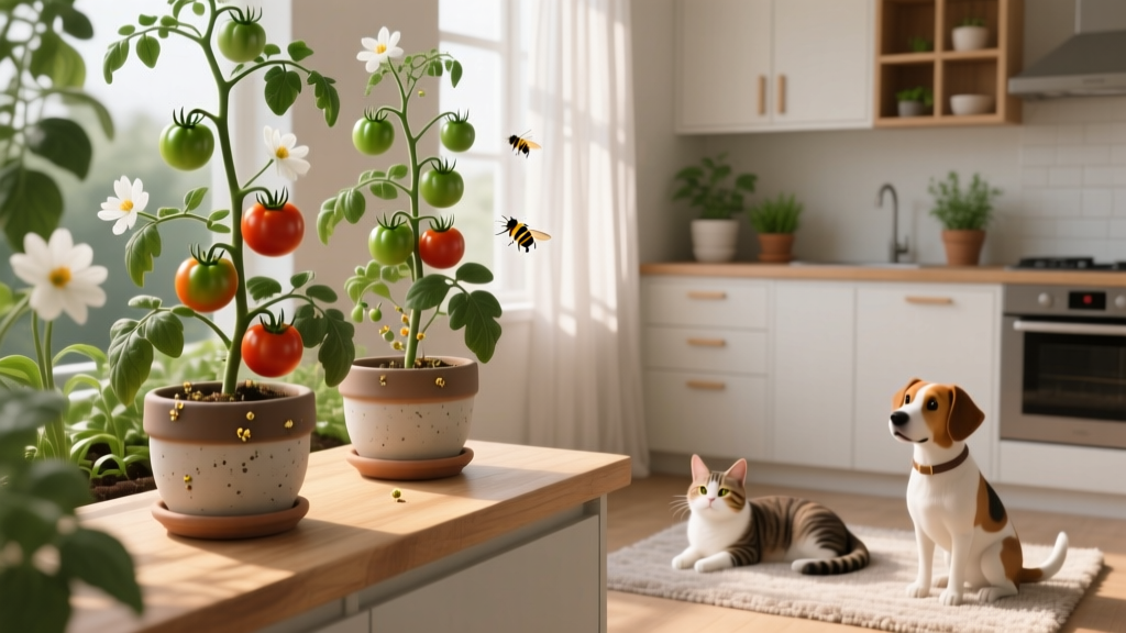 Pet Friendly Do You Need Pollinators for Indoor Tomato Plants? The Truth About Hand-Pollinating Safely Around Cats & Dogs (No Bees, No Risk, Just Bountiful Tomatoes)