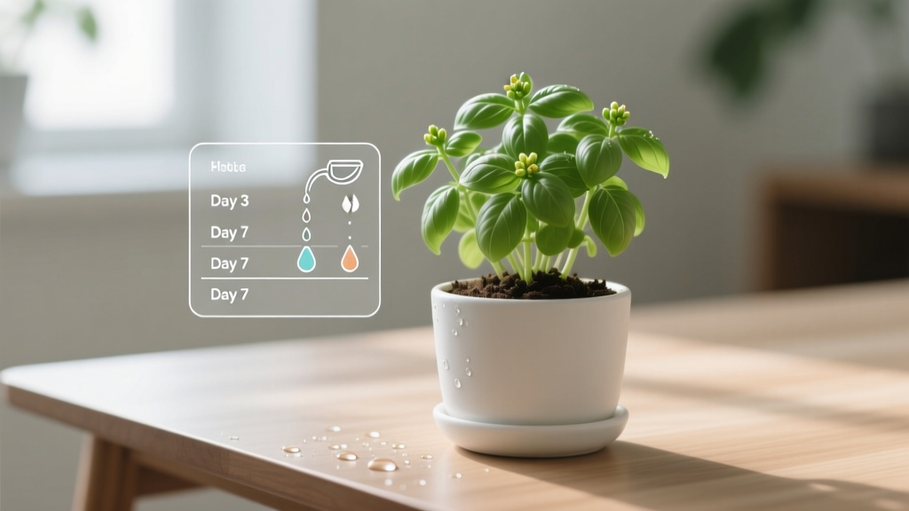 Stop Killing Your Flowering Basil: The Exact Indoor Watering Schedule That Prevents Leggy Stems, Bud Drop, and Root Rot—Backed by University Extension Trials & 37 Real Home Growers’ Data