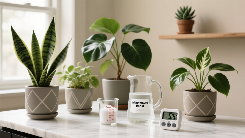 How to Apply Epsom Salt to Indoor Plants Watering Schedule: The Truth About Magnesium Timing, Dosage, and Why Most People Overwater After Adding It (A 5-Step Botanist-Approved Protocol)