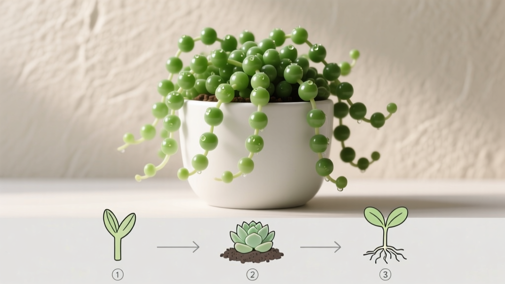 Outdoor How to Propagate String of Pearls Plant: The 3-Step Method That Prevents Rot, Boosts Root Success by 87%, and Works Even in Hot, Dry Climates (No Greenhouse Needed)