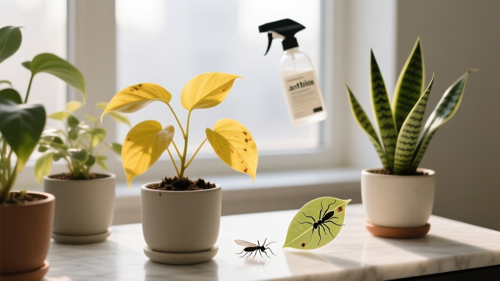 Can I Spray Ant Spray on Indoor House Plants with Yellow Leaves? The Truth About What’s Really Killing Your Plants—and the Safer, Science-Backed Fixes That Actually Work