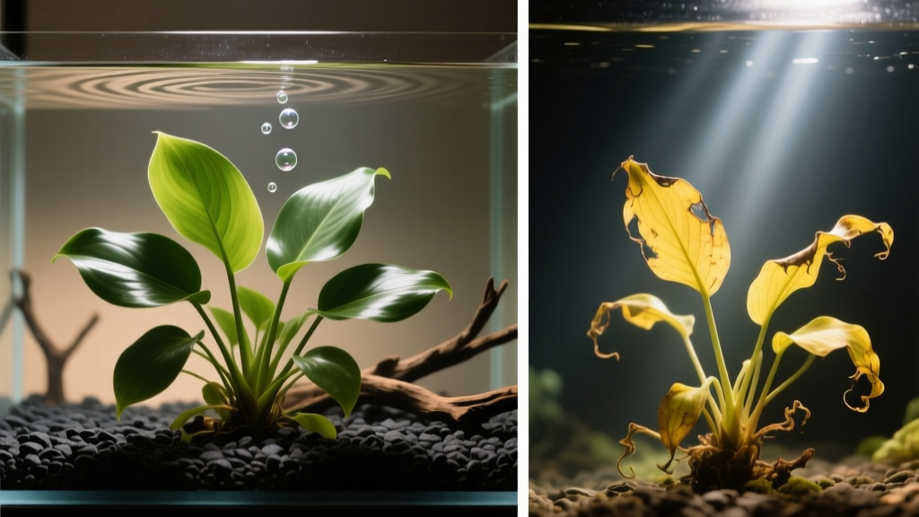 Do Low-Light Plants Grow Worse in High Light Aquariums? The Truth About Light Stress, Chlorosis, and Why Your Anubias Is Melting (Not Thriving)