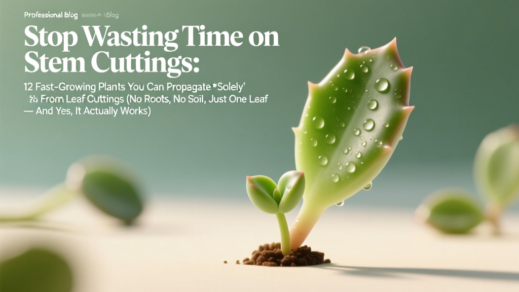 Stop Wasting Time on Stem Cuttings: 12 Fast-Growing Plants You Can Propagate *Solely* From Leaf Cuttings (No Roots, No Soil, Just One Leaf — And Yes, It Actually Works)