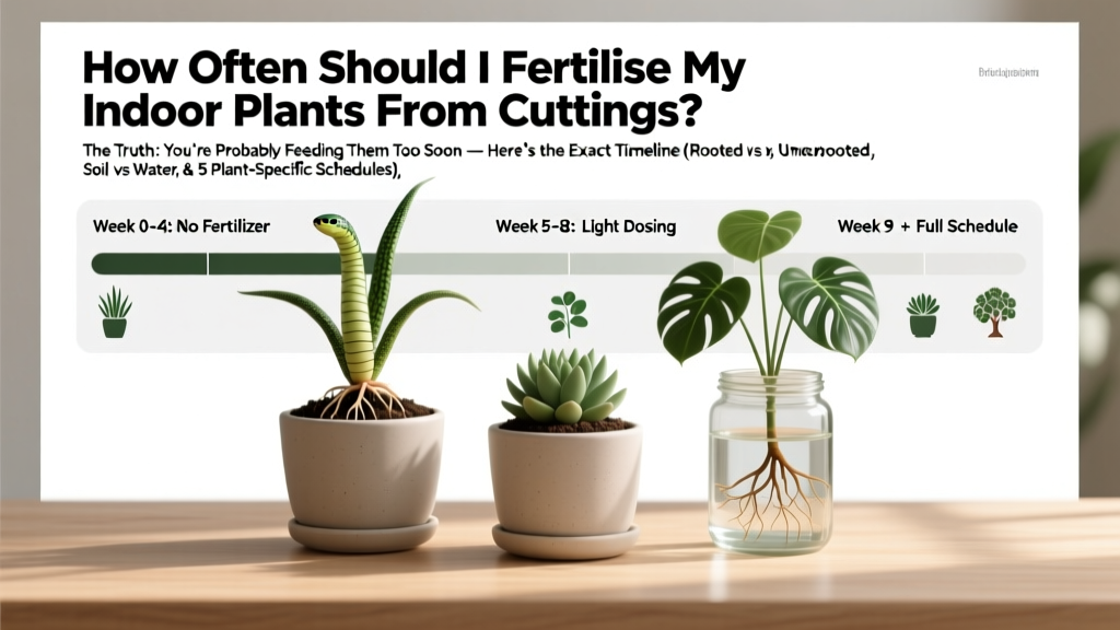 How Often Should I Fertilise My Indoor Plants From Cuttings? The Truth: You’re Probably Feeding Them Too Soon — Here’s the Exact Timeline (Rooted vs. Unrooted, Soil vs. Water, & 5 Plant-Specific Schedules)