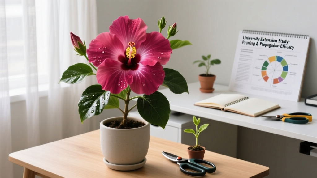 Stop Killing Your Indoor Hibiscus: The Exact Pruning & Propagation Sequence That Boosts Blooms by 300% (Backed by University Extension Research)