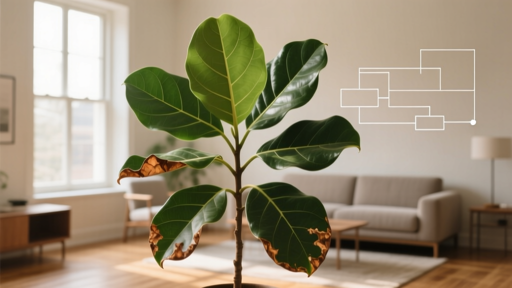 Why Are My Indoor Plant Leaves Turning Brown and Crispy? 7 Real Causes (Not Just 'Too Much Water') — Plus a Step-by-Step Diagnosis Flowchart You Can Use Tonight