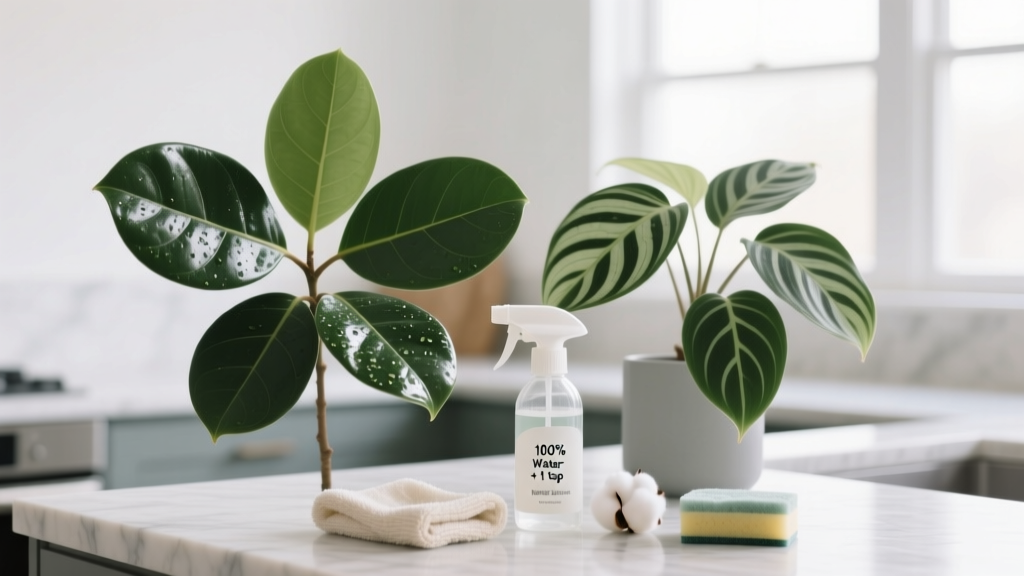 What to Clean Indoor Plant Leaves With: 7 Safe, Effective & Budget-Friendly Solutions (No Leaf Shine Chemicals, No Sticky Residue, No Risk to Your Fiddle Leaf Fig or Calathea)