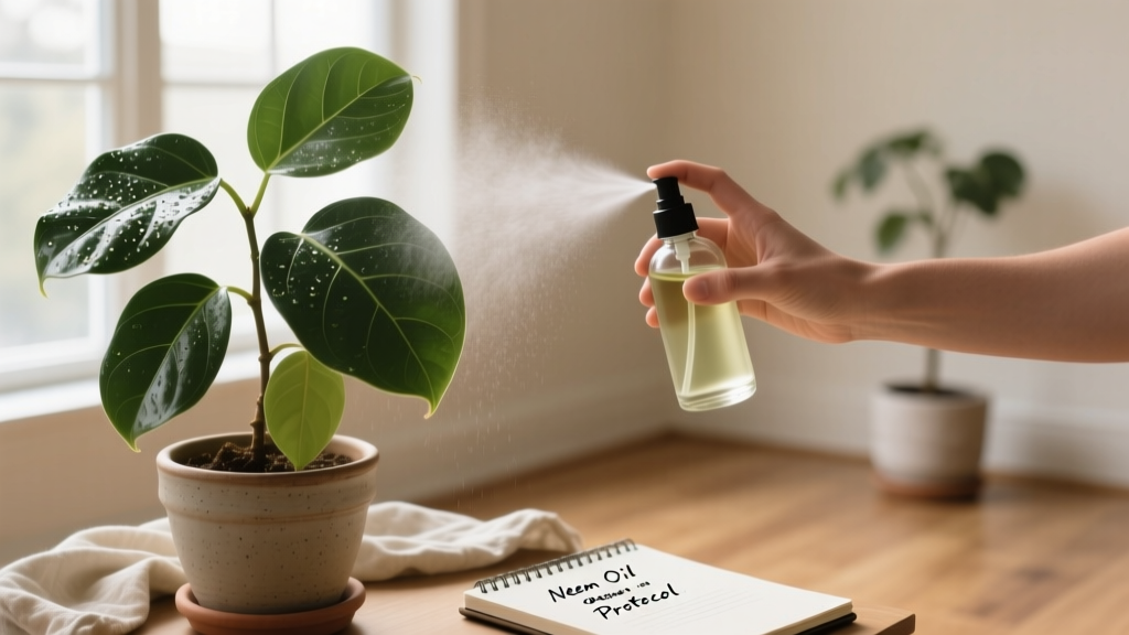 How to Apply Neem Oil to Indoor Plants in Bright Light Without Burning Leaves: The 5-Minute Safe Spray Protocol (Backed by University Extension Research)