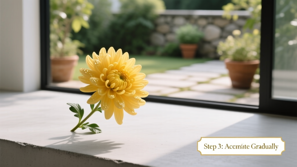 Can indoor chrysanthemums be planted outside? Yes—but only if you follow these 7 non-negotiable hardening-off steps (most gardeners skip #3 and lose 60% of their plants)