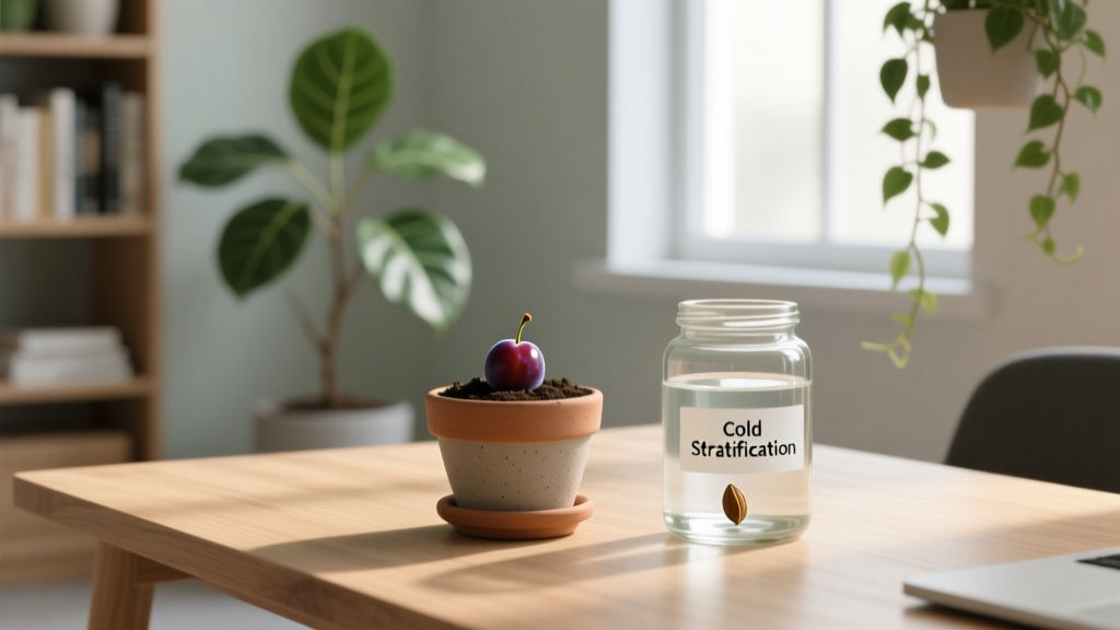 Indoor How to Plant a Plum Seed Indoors: The Truth Is, Most Fail Because They Skip Cold Stratification — Here’s the Exact 5-Step Method That Gave Me 82% Germination (No Greenhouse Needed)