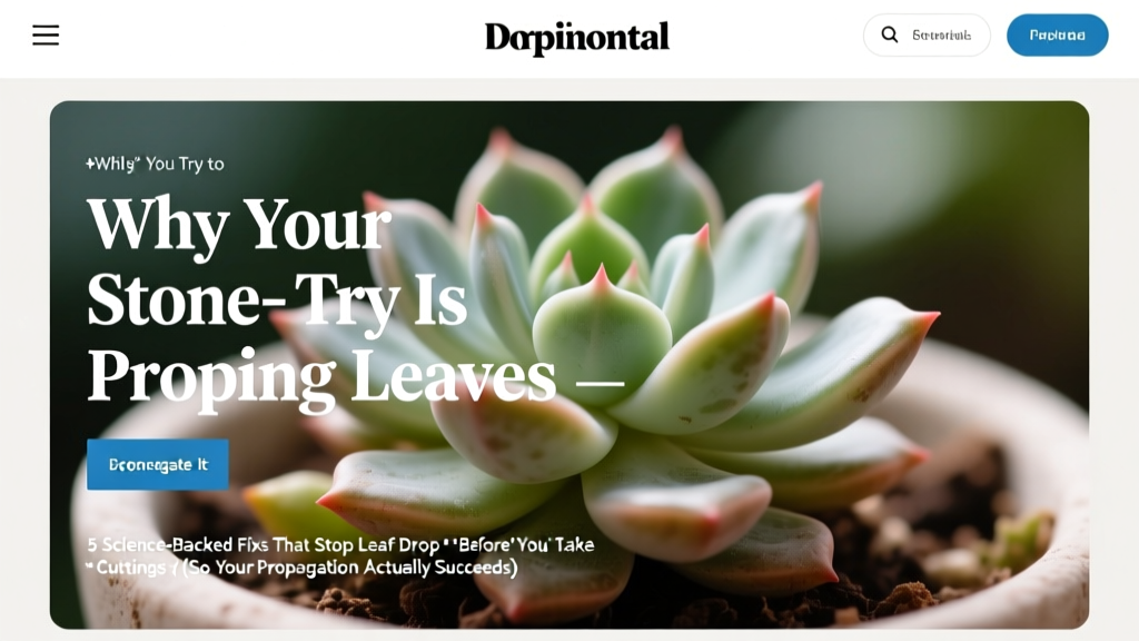 Why Your Stonecrop Is Dropping Leaves *While* You Try to Propagate It — 5 Science-Backed Fixes That Stop Leaf Drop *Before* You Take Cuttings (So Your Propagation Actually Succeeds)