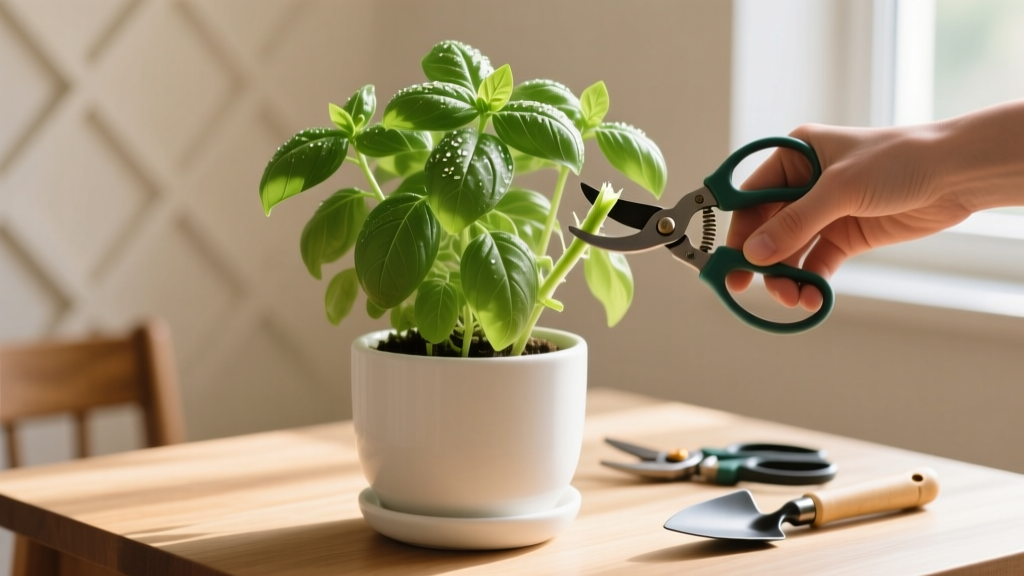 Non-Flowering How to Harvest Indoor Basil Plant: The 5-Minute Pruning Method That Doubles Yield Without Stressing Your Plant (Backed by University Extension Research)