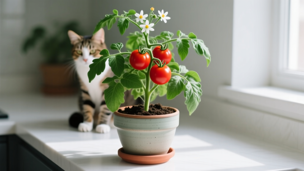 Yes—A Tomato Plant *Can* Grow Indoors & Stay Pet Friendly: 7 Non-Negotiable Steps to Prevent Toxicity, Boost Yield, and Keep Your Cat Off the Vines (Backed by ASPCA Data & Horticultural Trials)