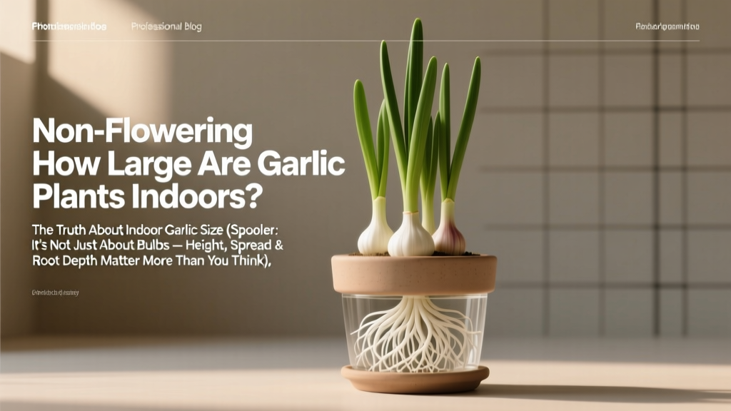 Non-Flowering How Large Are Garlic Plants Indoors? The Truth About Indoor Garlic Size (Spoiler: It’s Not Just About Bulbs — Height, Spread & Root Depth Matter More Than You Think)