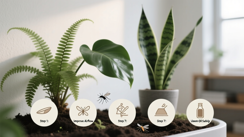 How to Get Rid of Midges in Indoor Plants in Low Light: 7 Science-Backed Steps That Actually Work (Without Killing Your Shade-Loving Ferns or Snake Plants)