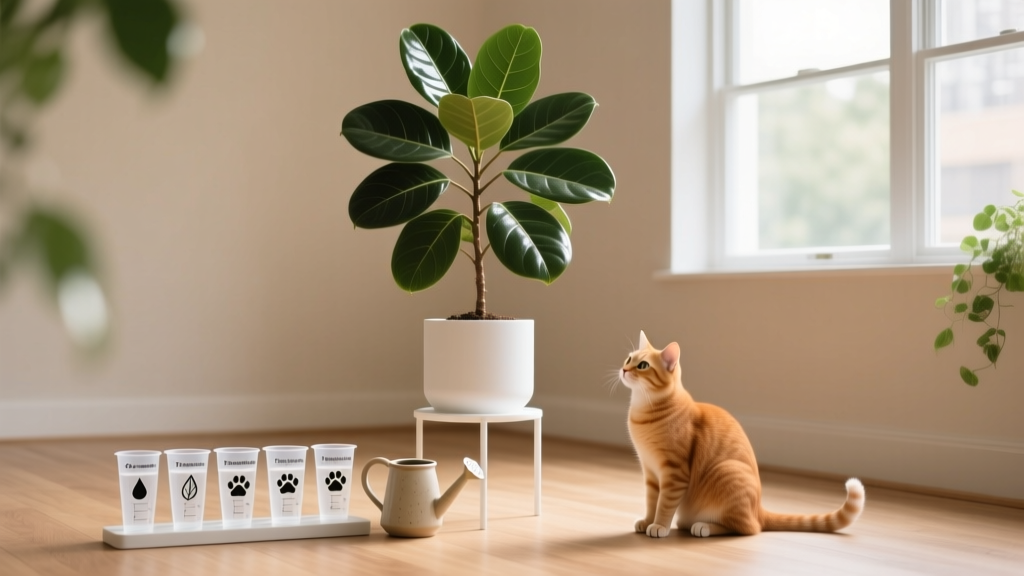 Toxic to Cats How to Water Indoor Hanging Plants: The 7-Step Safe Watering System That Prevents Accidental Poisoning, Saves Your Fiddle Leaf Fig, and Keeps Your Cat Curious—Not Critically Ill