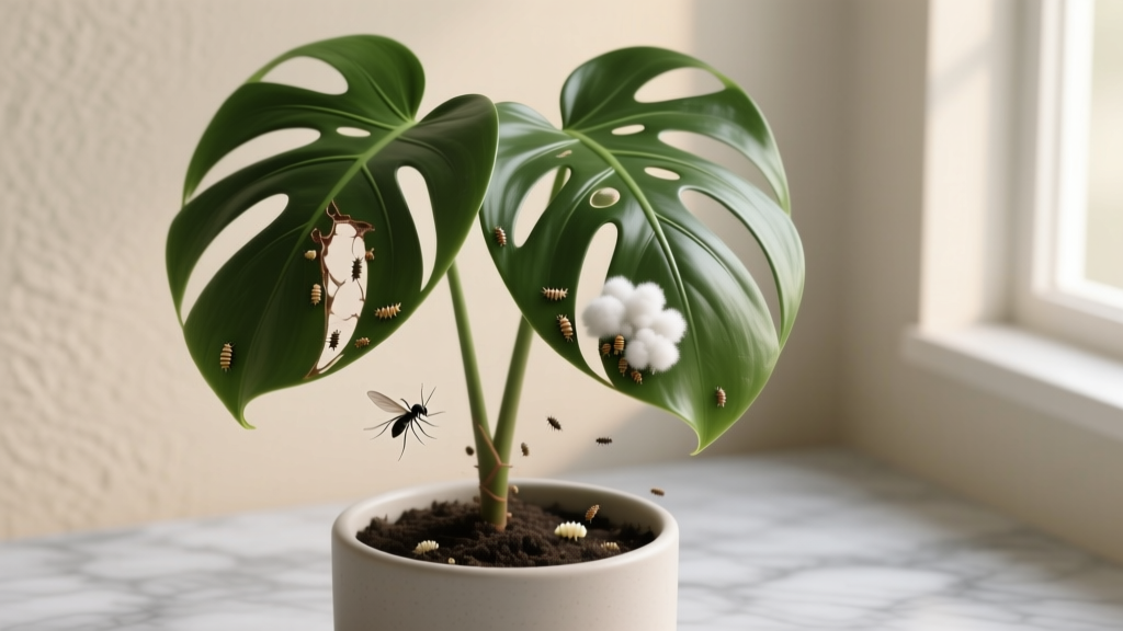 Large Bugs Eating Your Indoor Plants? Here’s the Exact 7-Step Protocol Gardeners & Plant Doctors Use to Eradicate Mealybugs, Scale, and Fungus Gnats—Without Harming Your Monstera, Pothos, or Peace Lily