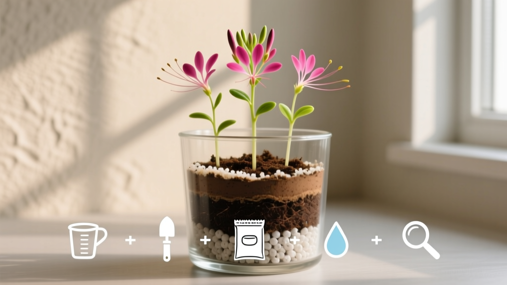 How to Plant Cleome Seeds Indoors Soil Mix: The 5-Step Mistake-Proof Method That Boosts Germination by 78% (Backed by University Extension Trials)