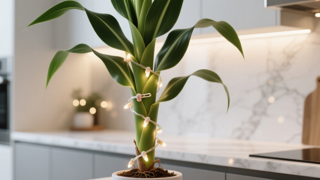 How to Safely Put Christmas String Lights on Indoor Corn Plant: 7 Non-Damaging Steps That Protect Leaves, Roots, and Electrical Safety (No Burn Risk, No Stress to Your Dracaena!)