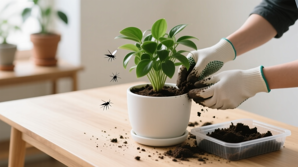 How to Stop Little Black Flies on Indoor Plants: A Repotting Guide That Actually Works (7 Steps That Kill Fungus Gnats at the Source — Not Just the Symptoms)