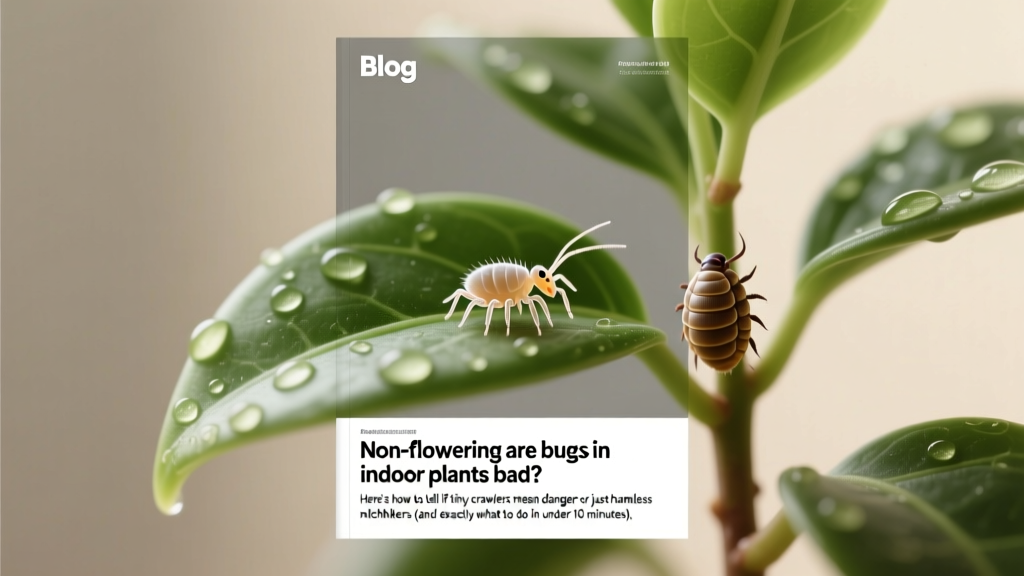 Non-flowering are bugs in indoor plants bad? Here’s how to tell if tiny crawlers mean danger—or just harmless hitchhikers (and exactly what to do in under 10 minutes)
