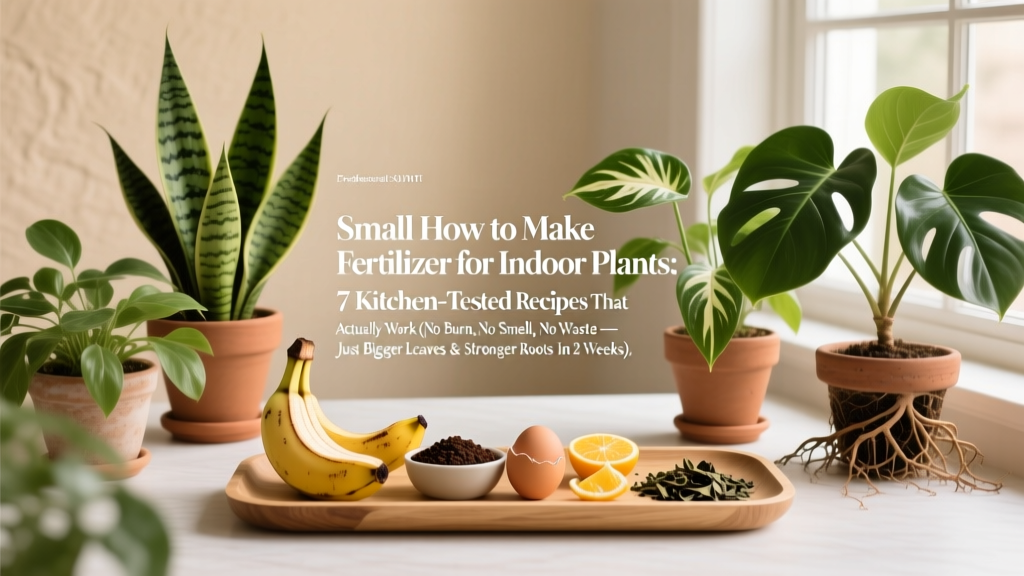 Small How to Make Fertilizer for Indoor Plants: 7 Kitchen-Tested Recipes That Actually Work (No Burn, No Smell, No Waste — Just Bigger Leaves & Stronger Roots in 2 Weeks)