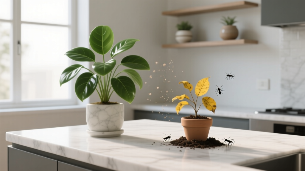 How to Treat Gnats in Indoor Plants with Yellow Leaves: A Step-by-Step Root-Cause Fix That Stops Both Problems in 7 Days (Not Just the Flies!)