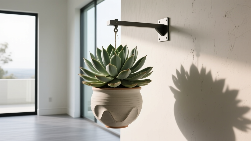 How to Hang a Heavy Succulent Indoors Without Wall Damage, Sagging, or Disaster: A Stress-Free 5-Step System That Works for 20+ lb Plants (Even on Drywall)