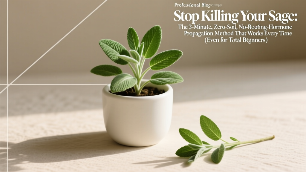 Stop Killing Your Sage: The 3-Minute, Zero-Soil, No-Rooting-Hormone Propagation Method That Works Every Time (Even for Total Beginners)