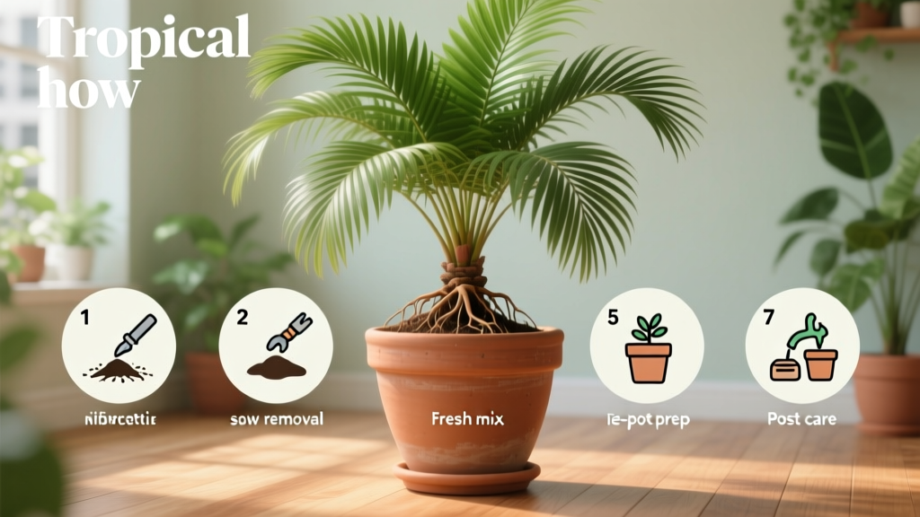 Tropical How to Repot an Indoor Palm Plant: The 7-Step Stress-Free Method That Prevents Root Shock, Saves Your Majesty Palm from Yellowing, and Doubles Growth in 8 Weeks (No Guesswork, No Mess)