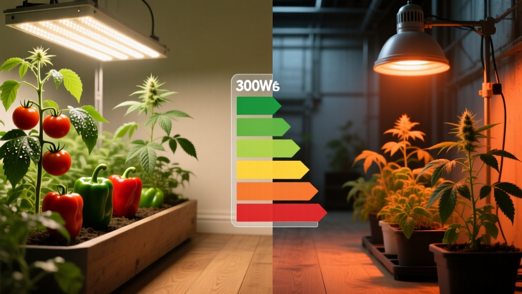 Flowering How Many Watts Do It Take to Grow Plants Indoor? The Truth About Wattage—Why 300W LED Can Outperform 600W HPS, and Exactly How Much Light Your Tomatoes, Peppers & Cannabis Really Need