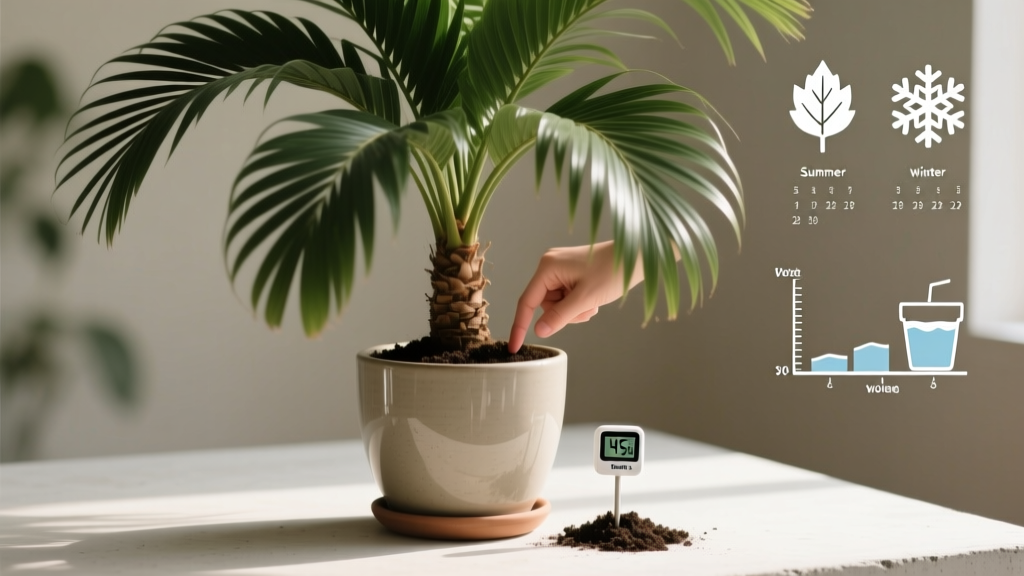 Stop Drowning or Dehydrating Your Indoor Palms: The Exact Watering Formula for Large Specimens (Soil Moisture %, Seasonal Adjustments, Pot Size Math & 3-Second Finger Test That Works Every Time)