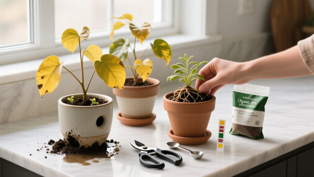 How to Repot Combination Plants Indoors with Yellow Leaves: A 7-Step Rescue Protocol That Fixes Root Stress, Drainage Failure, and Nutrient Lockout—Before It’s Too Late