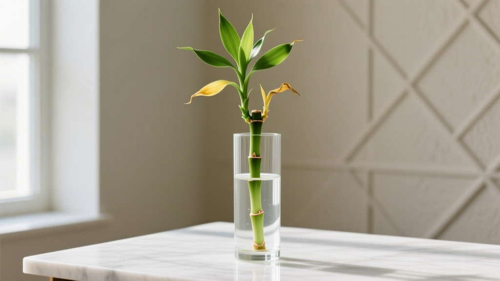 Stop Your Lucky Bamboo from Turning Yellow or Drooping: The Real 7-Step Guide to Slow-Growing, Thriving Indoor Bamboo in Water (No Soil, No Guesswork)
