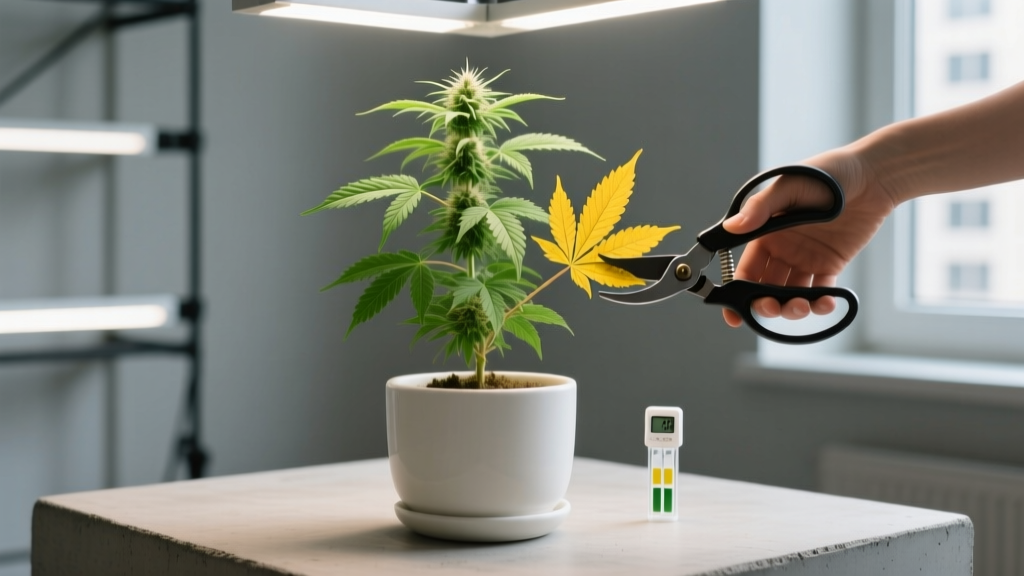 How to Trim Marijuana Plant Indoors With Yellow Leaves: A Step-by-Step Rescue Guide That Stops Further Damage Before It Costs You Yield (Not Just Another 'Cut Everything' Tip)