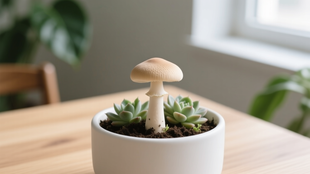 Why Is There a Mushroom Growing in My Indoor Plant? 5 Low-Maintenance Fixes That Stop Spores Without Killing Your Soil Life (And Yes—It’s Usually Harmless)