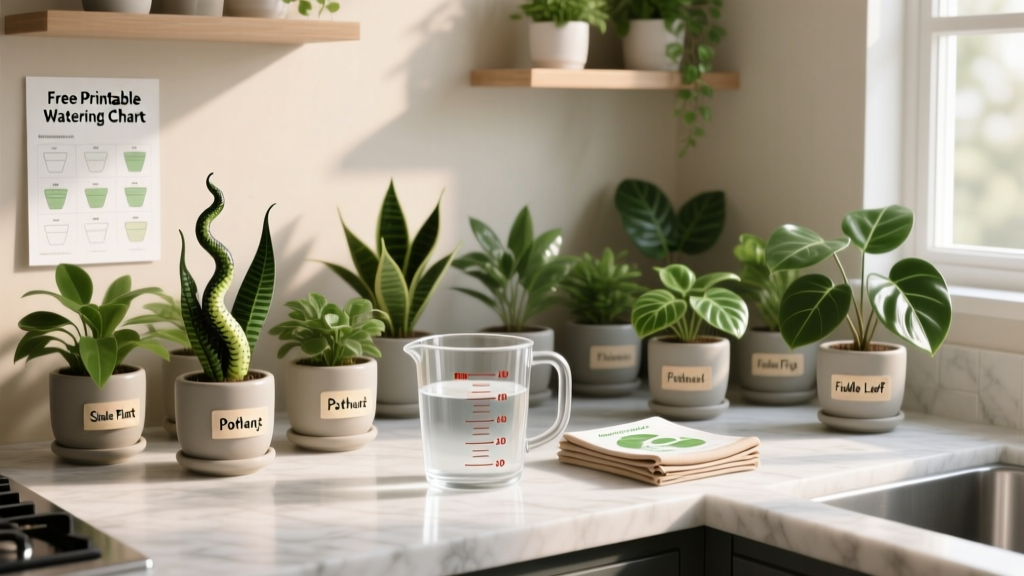 Stop Guessing & Start Growing: The Exact Water Amounts (in Ounces & Tablespoons) You Need for 27 Common Indoor Plants — Plus a Free Printable Watering Chart That Eliminates Overwatering Forever