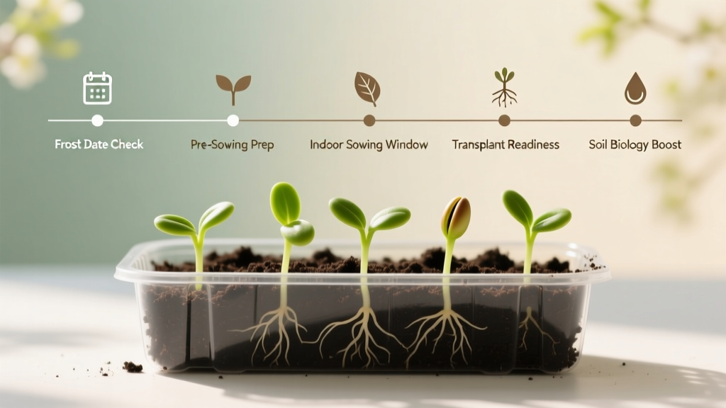 Stop Wasting Seeds & Weak Seedlings: Your Exact Indoor Sowing + Fertilizing Timeline for Spring — Based on Frost Dates, Plant Type, and Soil Biology (Not Guesswork)