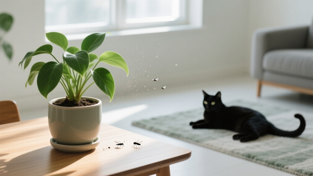 Toxic to Cats? How to Get Rid of Gnats in Indoor Plants Naturally—7 Vet-Approved, Non-Toxic Methods That Actually Work (No Pesticides, No Stress, Just Healthy Plants & Happy Kitties)
