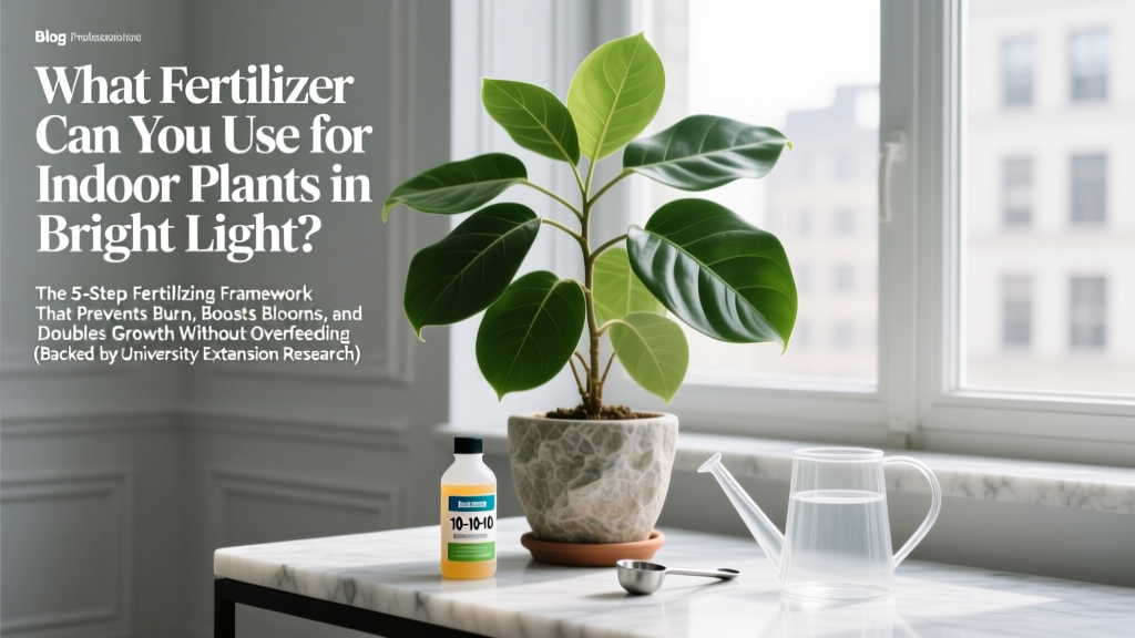 What Fertilizer Can You Use for Indoor Plants in Bright Light? The 5-Step Fertilizing Framework That Prevents Burn, Boosts Blooms, and Doubles Growth Without Overfeeding (Backed by University Extension Research)
