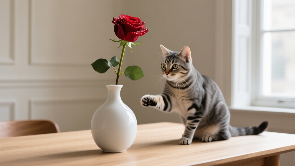 Roses and Cats: The Truth About Toxicity, Indoor Survival, and Safe Alternatives — What Every Cat Owner Needs to Know Before Bringing Roses Home