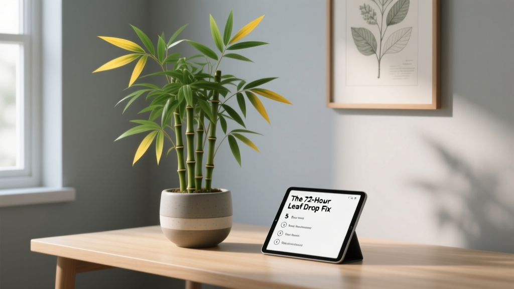 How Often Should I Water My Indoor Bamboo Plant Dropping Leaves? The 5-Minute Diagnostic Checklist That Stops Leaf Drop in 72 Hours (No Guesswork, No More Yellowing)