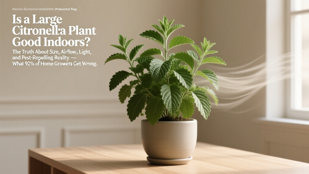Is a Large Citronella Plant Good Indoors? The Truth About Size, Airflow, Light, and Pest-Repelling Reality — What 92% of Home Growers Get Wrong