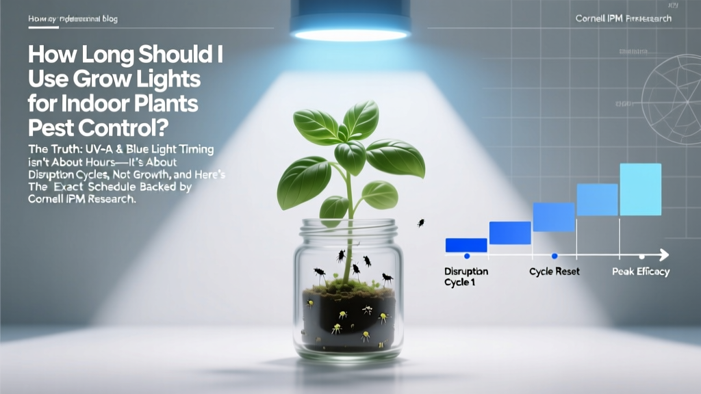 How Long Should I Use Grow Lights for Indoor Plants Pest Control? The Truth: UV-A & Blue Light Timing Isn’t About Hours—It’s About Disruption Cycles, Not Growth, and Here’s the Exact Schedule Backed by Cornell IPM Research