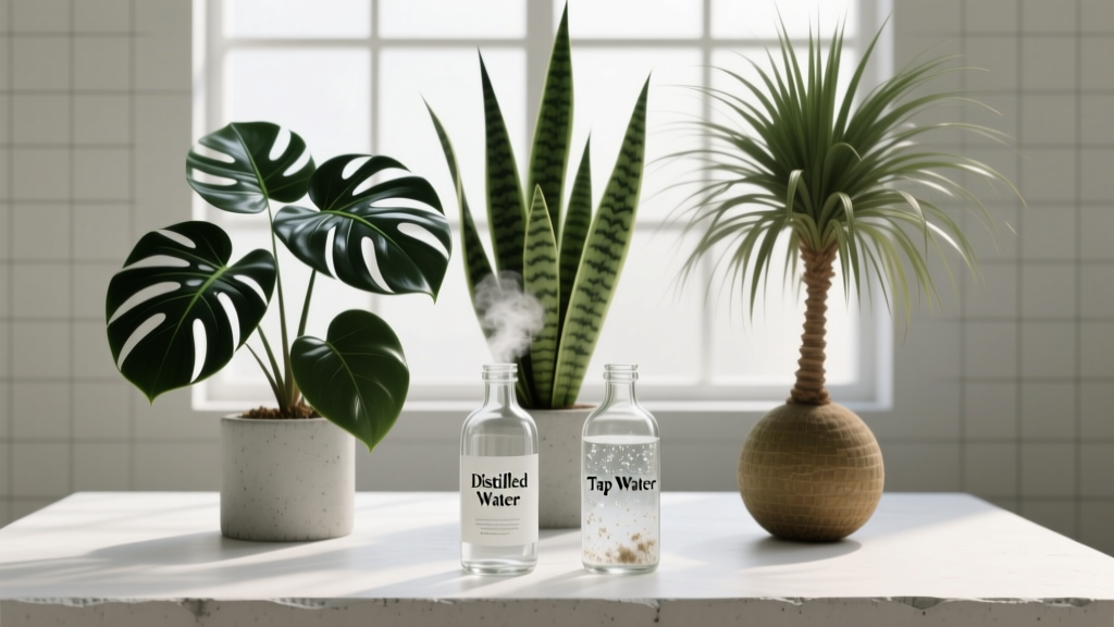 Distilled vs Spring Water for Indoor Plants: The Truth About Slow-Growing Species — Why Your Tap Water Might Be Killing Your ZZ Plant, Snake Plant, and Ponytail Palm (And What to Use Instead)