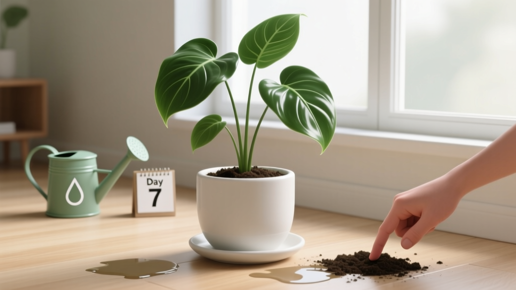The Peace Lily Watering Paradox: Why Overwatering Is Killing Your Plant (and Exactly How to Water It Indoors Without Guesswork — 5-Second Check, 7-Day Rule, & The Finger Test That Works Every Time)