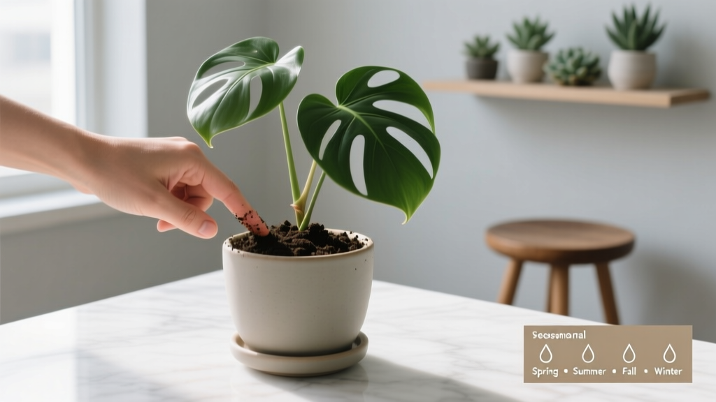 Indoor how much to water indoor plants in pots? The 5-Second Finger Test + Seasonal Watering Chart That Stops Overwatering (92% of Plant Deaths Are Preventable)