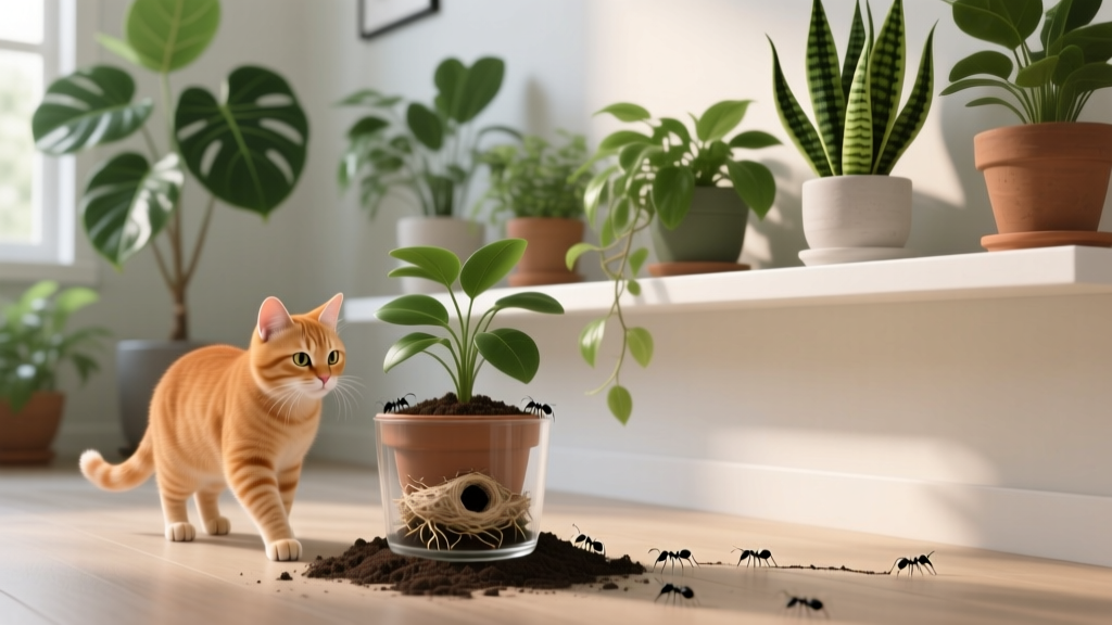 Are Your Indoor Plants Toxic to Cats *and* Harboring Ant Nests? Here’s Exactly How to Spot, Stop, and Safely Save Both — Without Chemicals or Guesswork